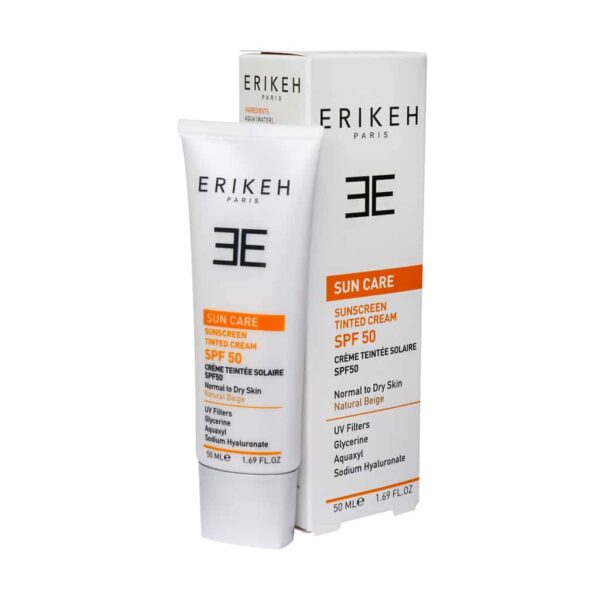 ضد آفتاب رنگی SPF50 مناسب پوست خشک و نرمال ۵۰ میلی لیتر اریکه - Image 2