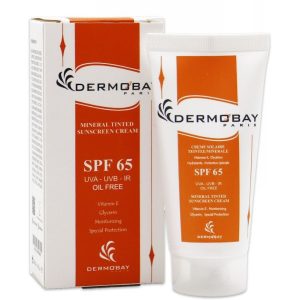 کرم ضدآفتاب رنگی درموبای مدل SPF65 مناسب پوست‌های چرب حجم ۵۰ میلی‌لیتر
