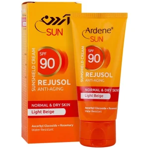 کرم ضد آفتاب SPF 90 بژ روشن پوست های معمولی و خشک رژوسول آردن 50 گرم
