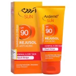 کرم ضد آفتاب رنگ بژ هلویی SPF 90 پوست معمولی و خشک آردن 50 میلی لیتر