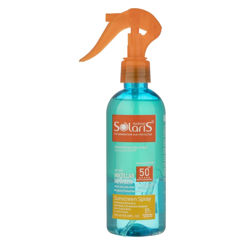 لوسیون ضد آفتاب دو فازی فاقد چربی +SPF50 میسلار نیوژن سولاریس آردن 250 میلی لیتر