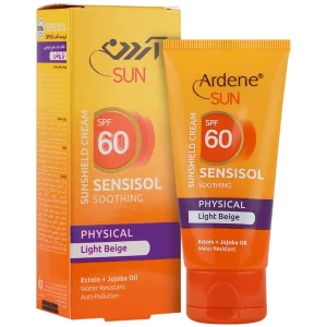 کرم ضد آفتاب فیزیکال SPF60 بژ روشن پوست حساس سنسی سول آردن 50 میلی لیتر