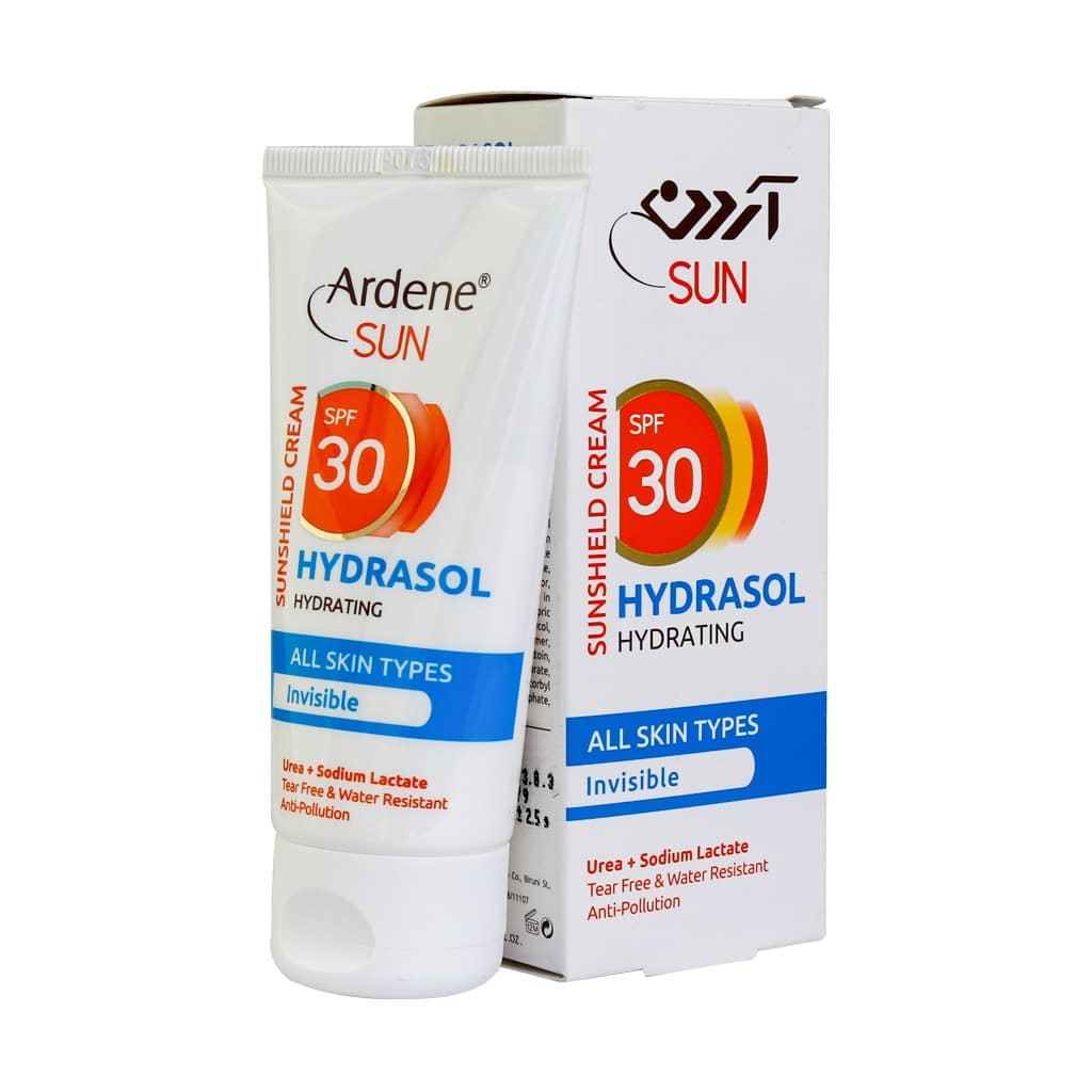 کرم ضد آفتاب SPF 30 بدون رنگ هیدراسول آردن 50 میلی لیتر