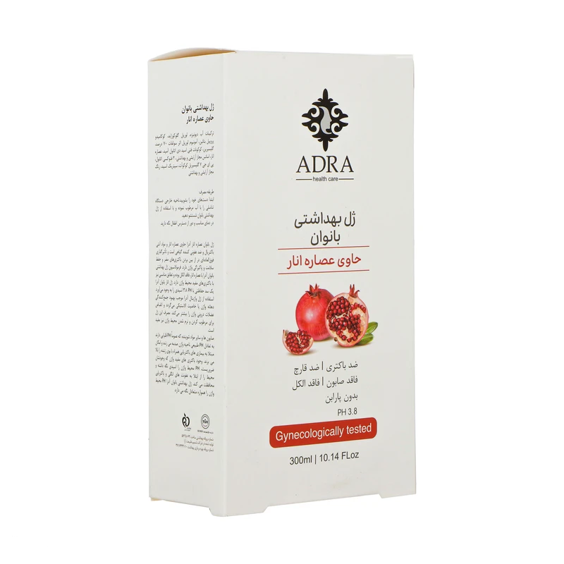 ژل بهداشتی بانوان حاوی عصاره انار آدرا 300 میلی لیتر