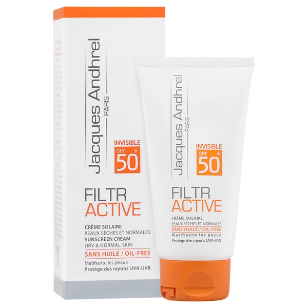 کرم ضد آفتاب +SPF50 بی رنگ پوست خشک و معمولی ژاک آندرل 50 میلی لیتر