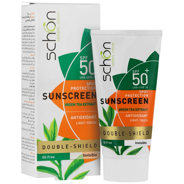 کرم ضد آفتاب دابل شیلد +SPF50 بی رنگ 50 میلی لیتر شون