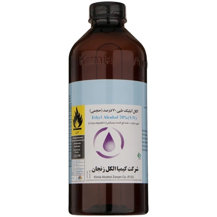 الکل 70 درصد کیمیا الکل زنجان 1 لیتری