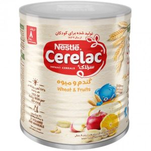 سرلاک گندم و میوه به همراه شیر از پایان 8 ماهگی نستله 400 گرم