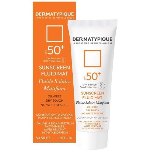 ضد آفتاب بی رنگ فاقدچربی +SPF50 درماتیپیک 50 میلی لیتر